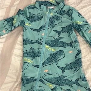 Whale Print Kids' Swimsuit